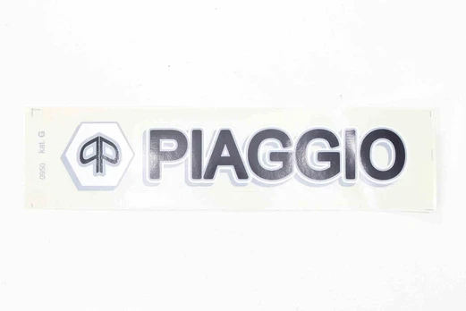 Didelis sidabro-juodas Piaggio lipdukas 0950 kat-g