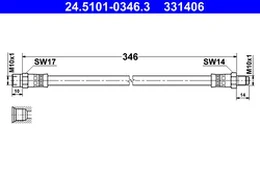 Stabdžių žarnelė ATE 24.5101-0346.3