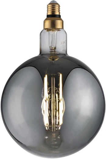8W LED dekoratyvinė lemputė, pilka, E27, 1800K