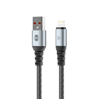 Forever Braix cable USB - Lightning 1,0 m 3A juodas