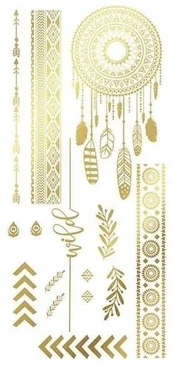 Fiesta Hippie guld tatovering