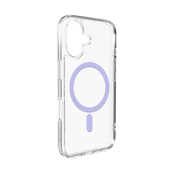 Dėklas Puro Lite Mag TPU+PC Case Compatible with MagSafe for iPhone 17 - Transparent with Rožinė Ring