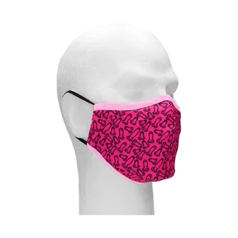 ToyJoy Cotton Face Mask with Adjustable Straps and Filters Black Pattern