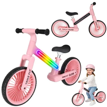 „Trike Fix Glow“ kroso dviratis su LED žibintais, rožinis