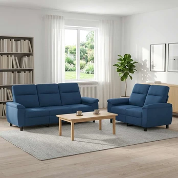 Sofa Sofos komplektas 2 vnt. Mėlyna Audinys