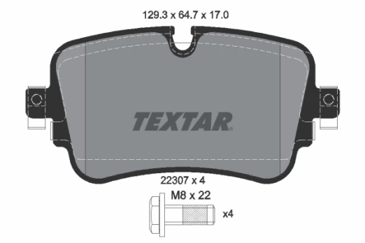 TEXTAR 2230701 Brake pad set