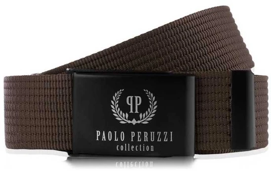 Paolo Peruzzi madingas rudas juostinis diržas PW-26-125
