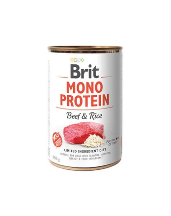 Brit Mono Protein su jautiena ir ryžiais, 6x400 g