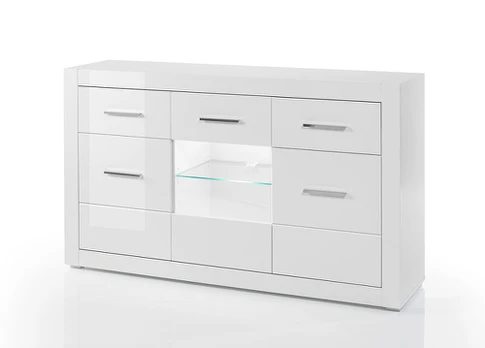 Komoda Imv Bianco, baltas blizgesys