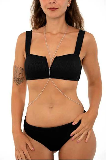 Troli Timeless steel necklace with a drawstring at the waist