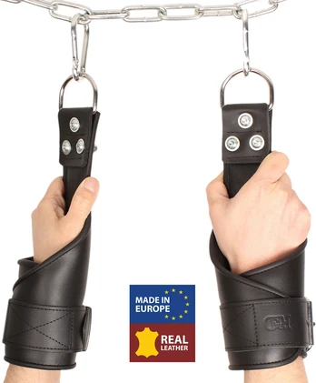 Red Leather Restraint System Black - Heavy Duty, 100kg Capacity