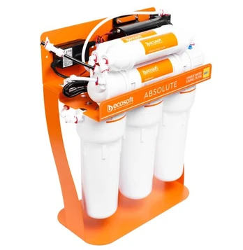 Ecosoft ABSOLUTE“ atvirkštinio osmoso filtras su pompa ant rėmo
