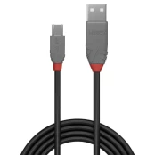KABELIS USB2 A Į MICRO-B 5M / ANTHRA 36735 LINDY kaina