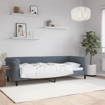 Sofa, tamsiai pilkos spalvos, 80x200cm, aksomas