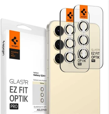 Spigen Glass tR EZ Fit Optik Pro 2 Pack, yellow - Samsung Galaxy S24+