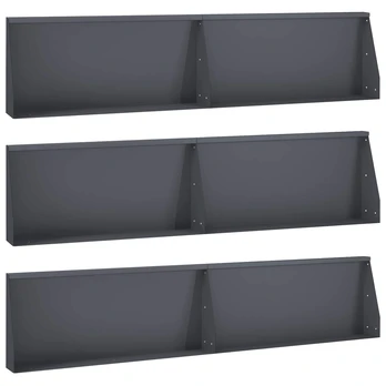 Sienelė 6 vnt. 100 x 12 x 30 cm Plienas Antracito