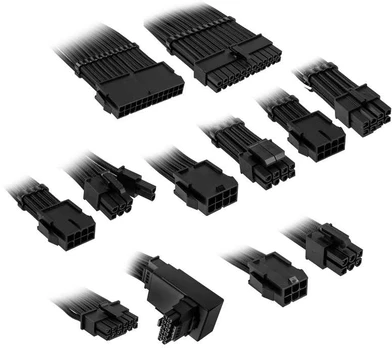 Kolink Core Pro Braided Cable Extension Kit 12V-2x6 Typ 1 - Jet Juodas