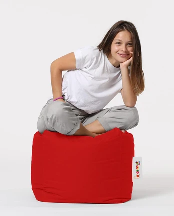 Lauko pufas Square Pouf-Red Raudonas