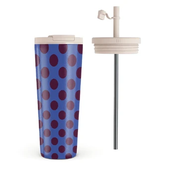 On Pause - Travel Mug, 700 ml / Flap & Straw Set