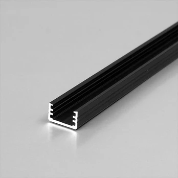LED juostos profilis SLIM8 AC2/Z, juodas, 2m