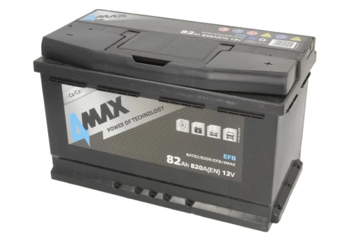 Akumuliatorius 4MAX BAT82/820R/EFB/4MAX 12V 82Ah 820A D+