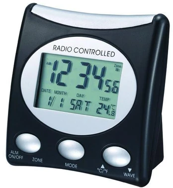 Technoline WT 221 T, Digital alarm clock, Juodas, 12/24h, LCD, Baterija, 76 mm