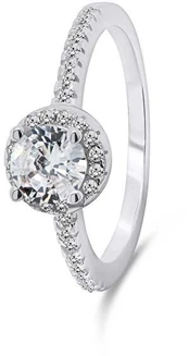 Brilio Silver Charming sidabrinis ring with zircons RI054W