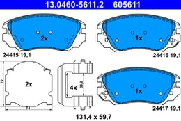 ATE 13.0460-5611.2 Brake pad set