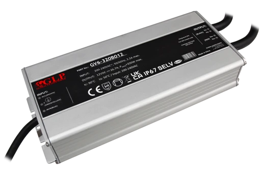 320W LED maitinimo šaltinis GV6, 24V, CV, FPC, IP67