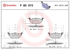 Brake pads - tuning Xtra P 85 072X front kaina