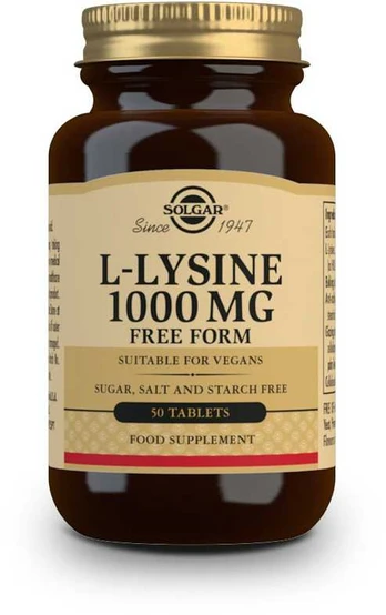 maisto papildas Solgar L-lizinas 1000mg 50 tablečių