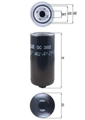 Alyvos filtras MAHLE OC 382