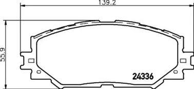 Stabdžių trinkelių rinkinys, diskinis stabdys HELLA 8DB 355 006-861
