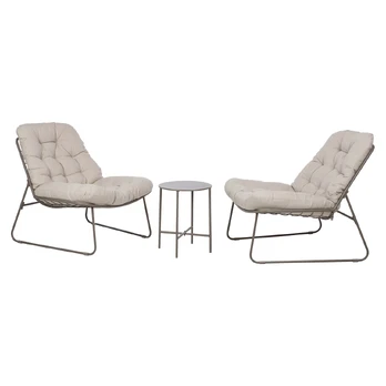 Balcony set ROYAL table and 2 chairs, grey