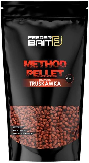 Peletės Feeder Bait Method Pellet 4mm 800g - Strawberry