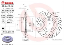 Stabdžių diskas BREMBO 09.8420.11 kaina