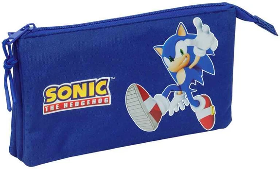 Kelioninis Safta Sonic the Hedgehog triple pencil case