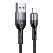 Cablu de Date USB la Lighting 2A, 1m - USAMS U55 (US-SJ448) - Black kaina