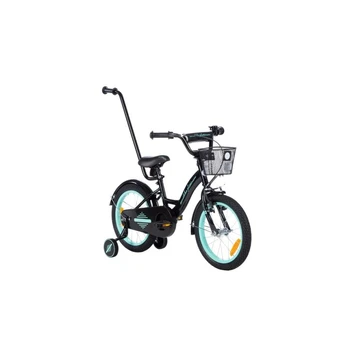 Dviratukas TOMABIKE "PLATINUM" 16, BLACK / TURKUS
