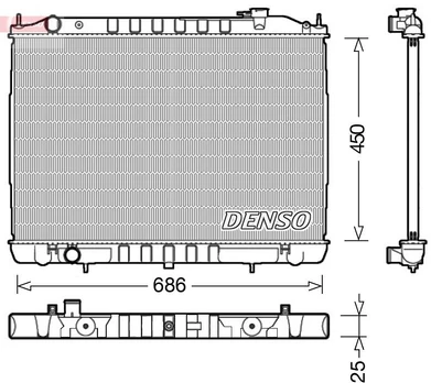 Radiatorius, variklio aušinimas DENSO DRM46050