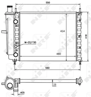 Variklio radiatorius NRF NRF 58016
