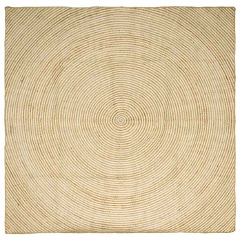 Kilimas Natūrali ir Balta 200 x 200 cm Džiutas