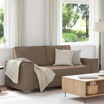 Sofa Loveseat Cappuccino 140 cm Išdirbtos odos