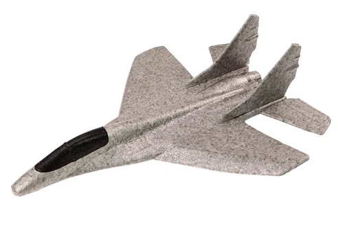 Žaislinis lėktuvas Styrofoam Fighter, pilka