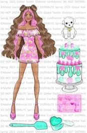 Barbie Party Unboxed Juodas Doll kaina