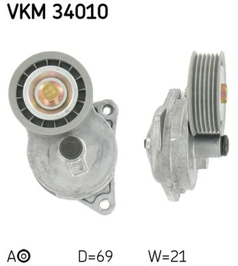diržo įtempiklis, V formos rumbuotas diržas SKF VKM 34010