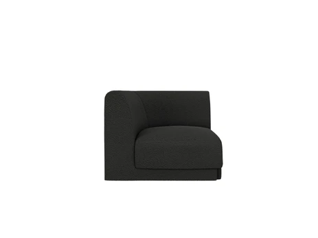 Modulinės sofos dalis - kampas, Miley, 1 sėdynė, 90x90x70, juoda