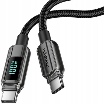 INNOSTYLE USB-C LAIDAS SU EKRANU, GREITO ĮKROVIMO, USB TIPO C, 100 W, 1 M