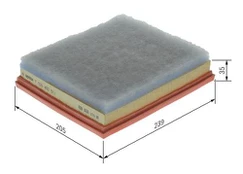 Oro filtras BOSCH F026400511 kaina