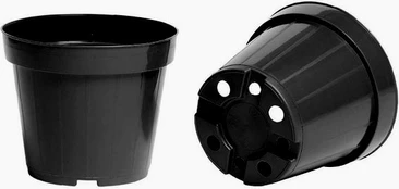 Plastikinis vazonas MEZZO PP 14 cm, juodas.